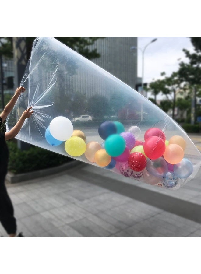 SAVITA 2pcs Plastic Balloon Bags, 59.06 x 98.43 inch Large Balloon bags for Transport Bulk Giant Balloon Storage Bag Clear Balloon Bags For Party Celebration Supplies - Image 3