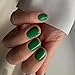 HJKDSFD 24Pcs Square Press on Nails Short Fake Nails Hjkdsfd Green False Nails Acrylic Artificial Glossy Design Nails Full Cover Glue on Nail Stick on Nail for Women Girls Manicure Art Decorations - Image 2