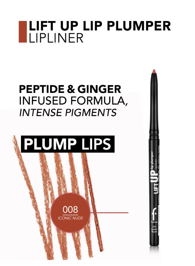 flormar Lift Up Lip Plumper Lipliner Iconic Nude 008 - Image 5