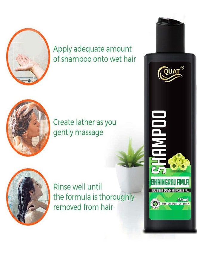 Quat Bhringraj-Amla hair shampoo for healthy hair growth and reduce hair fall (250ml) - Image 3
