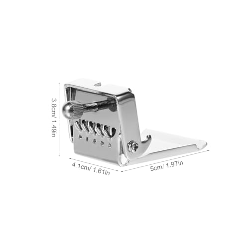 HEALLILY 5 String Banjo Tailpiece Chrome Plated Replacement Accessory - Image 2
