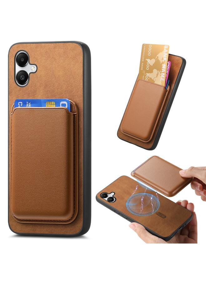 اس-توب جراب لهاتف Samsung Galaxy A05 Retro Magsafe Card Bag غطاء خلفي من البولي يوريثان - Image 1