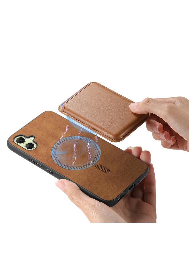 اس-توب جراب لهاتف Samsung Galaxy A05 Retro Magsafe Card Bag غطاء خلفي من البولي يوريثان - Image 3