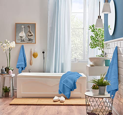 Utopia Towels 8 Piece Premium Towel Set, 2 Bath, 2 Hand, and 4 Wash Cloths, 600 GSM 100% Ring Spun Cotton, Highly Absorbent Towels for Bathroom, Gym, Hotel, and Spa, Electric Blue - Image 5