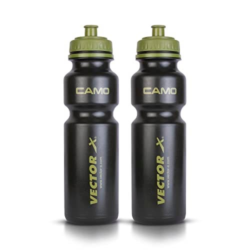 Vector X Camo Sipper Shaker Water Bottle for Cycling & Gym Fitness, Pack of 2, 750 ml, Plastic, BPA Free - Image 1