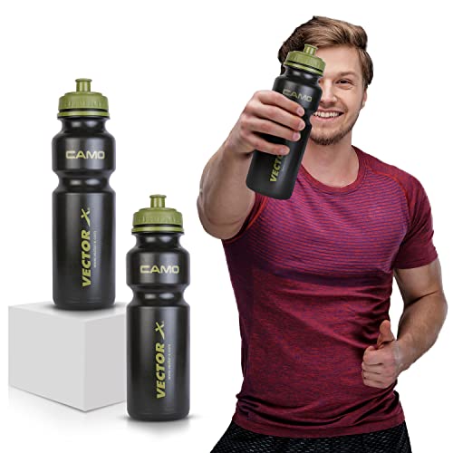 Vector X Camo Sipper Shaker Water Bottle for Cycling & Gym Fitness, Pack of 2, 750 ml, Plastic, BPA Free - Image 3