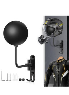 Joyelink Motorcycle Helmet Holder, Helmet Rack Wall Mount 180 Degree Rotation Helmet Hanger Hook for Coats, Caps, Hats, Motorcycle Accessories  - Image 1