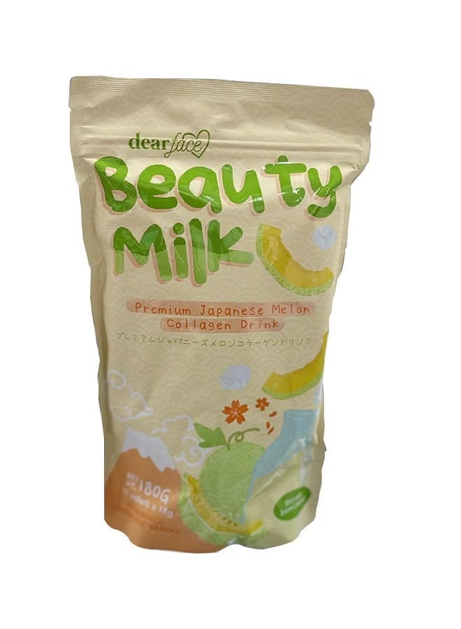 dear face Beauty Milk Japanese Collagen MELON & STRAWBERRY Drink - Image 3