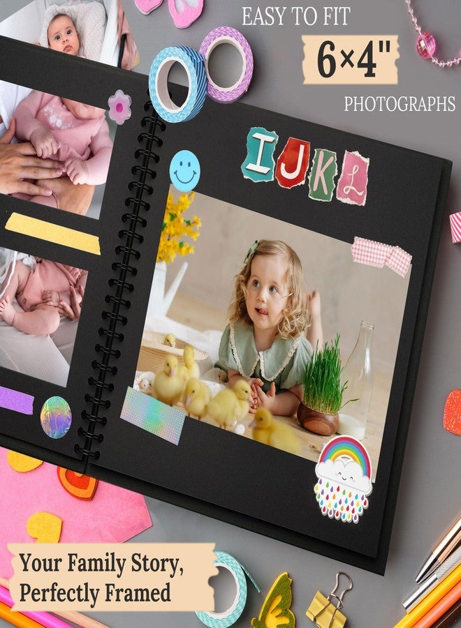Hiwhy Scrapbook 7x7 Inch DIY Scrapbook Album Hardcover Kraft Paper Scrap Book Photo Albums 40 Pages Perfect for 4x6 / 5x7 Photos Memory Book for Family, Wedding - Image 5