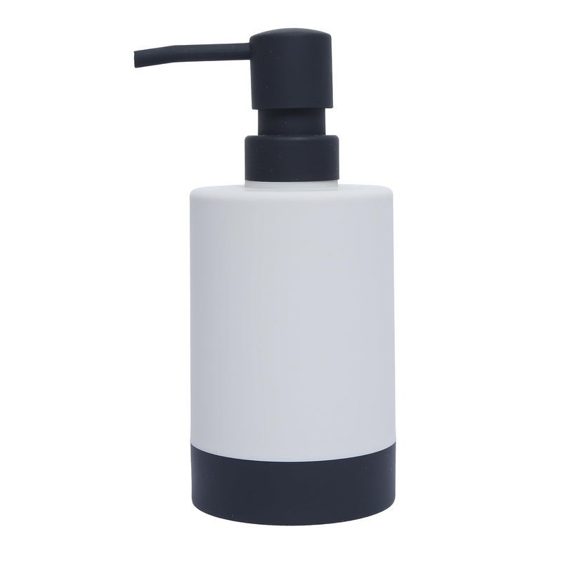 FabSeasons Circular Soap Dispenser, Stylish Round Liquid Pump for Bathroom, Kitchen & Worktop, Rubber Matte Finish with Unique Texture, Easy Refill & Efficient Down-Dispensing Pump - Image 1