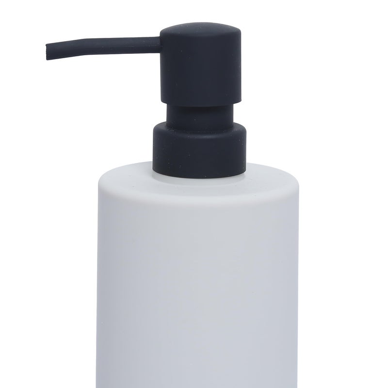 FabSeasons Circular Soap Dispenser, Stylish Round Liquid Pump for Bathroom, Kitchen & Worktop, Rubber Matte Finish with Unique Texture, Easy Refill & Efficient Down-Dispensing Pump - Image 4