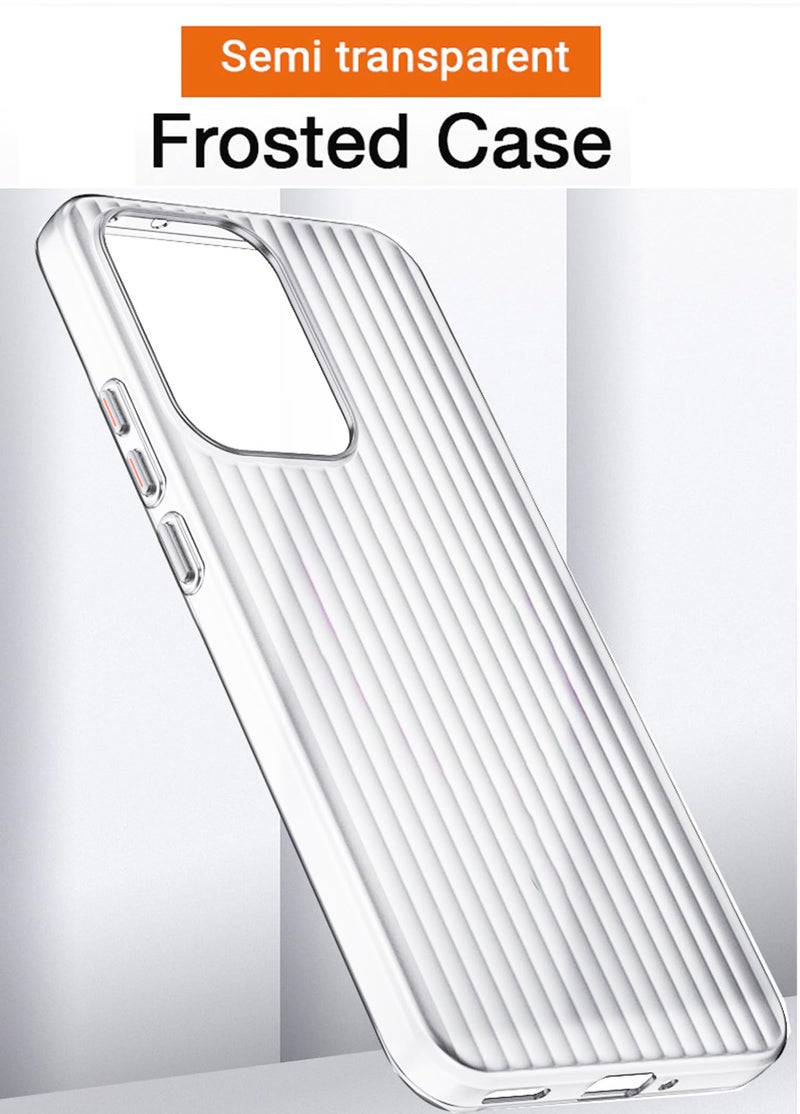 Kapa Matte Wave Grip Back Cover for Oppo Reno 13 5G | Ultra Slim [with Metal Buttons] Frosted Back Case (White) - Image 4