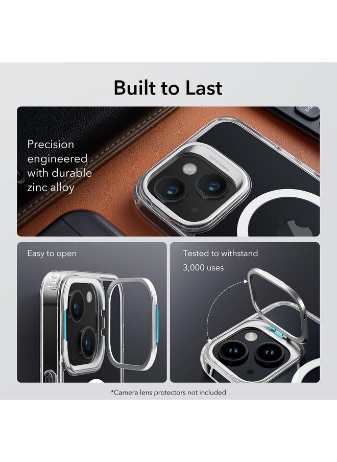 اي اس ار جراب ESR لهاتف iPhone 14 Plus، متوافق مع MagSafe، حامل حلقي للكاميرا قابل للتعديل، ظهر مقاوم للخدش، حماية من الدرجة العسكرية، TPU، غطاء خلفي مغناطيسي كلاسيكي مع مسند، شفاف  - Image 5