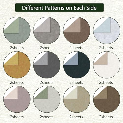 Colabrili Scrapbook Paper 12x12 Solid Colors, 24 Sheets Earth Tones Crafting Papers, Double-Sided Patterned Decorative Paper Assorted Colors for Origami Classroom Crafting Projects (Earth Tone, 12x12 in) - Image 3