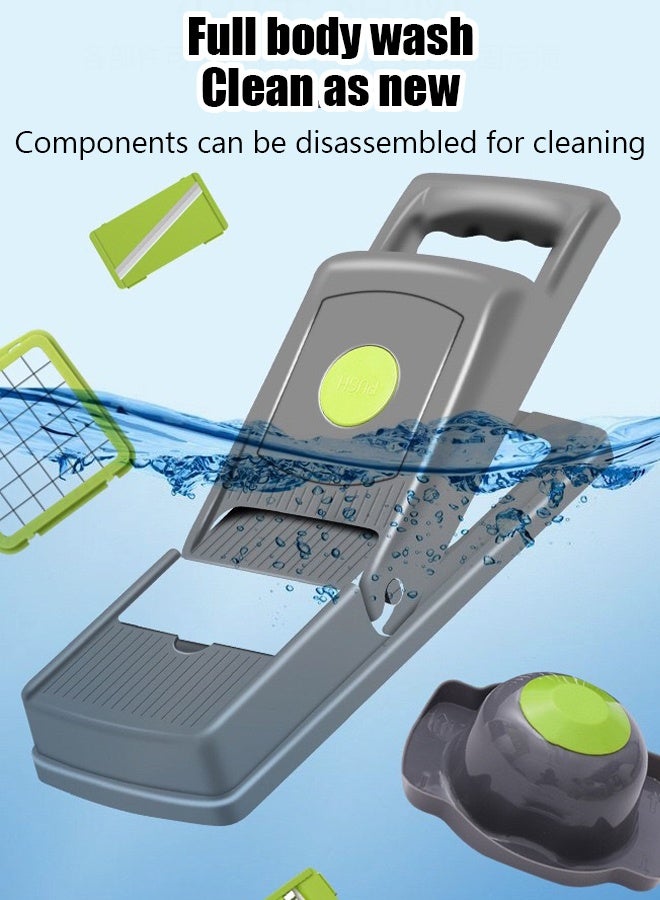 Multifunctional 16-in-1 Food Chopping Machine, Kitchen Vegetable Slicer, Dicing Machine, Carrot and Garlic Chopper with Container - Image 2