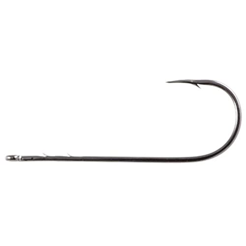 Owner Straight Shank Worm Hook (6-Pack), 1, Black (5100-101) - Image 1