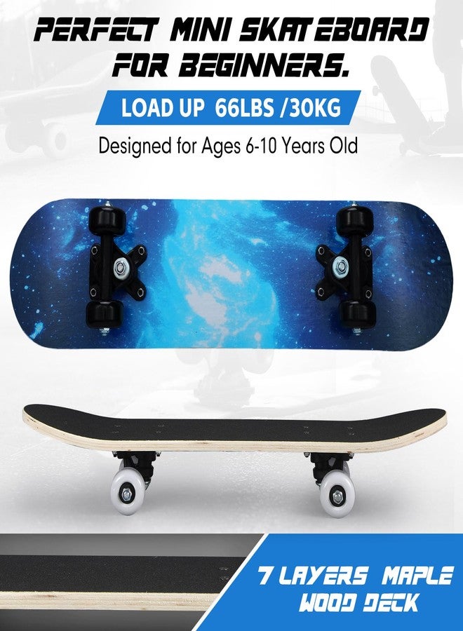 Honoson 7 Pcs Skateboard for Toddlers Beginners Knee Elbow Pads Wrist Guards Gear Set (Starry Blue,Age 6-10 Kids 24 x 6) - Image 2