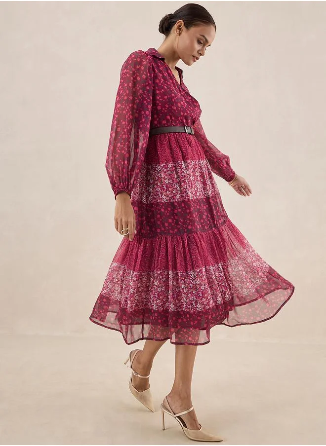 FEMELLA Floral Chiffon Dress