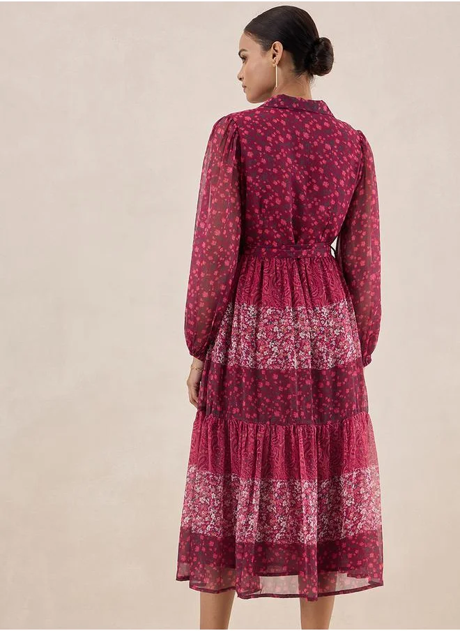 FEMELLA Floral Chiffon Dress