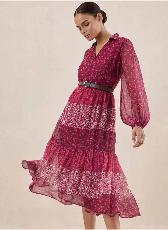 FEMELLA Floral Chiffon Dress
