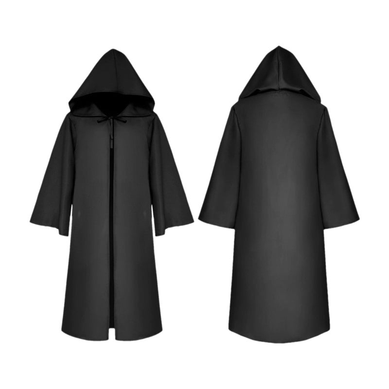 Halloween Hooded Cloak Unisex Kids Children Cape Role Cosplay Long Cloak Gothic Costumes Outwear Solid Medieval Cloak Halloween Party Prop - Image 1