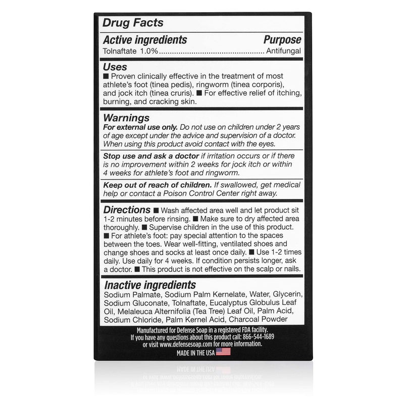 ديفينس سوب Defense Antifungal Bar Soap 2-Pack | Jock Itch, Ringworm, Athlete's Foot, Skin Fungus | Medicated Anti Fungal Treatment (Two Bars, No Case) - Image 4