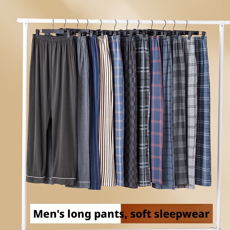 Men's Cotton Sleep Pants, Loose Fit, Full Length, for Home and Outdoor Wear - Image 1