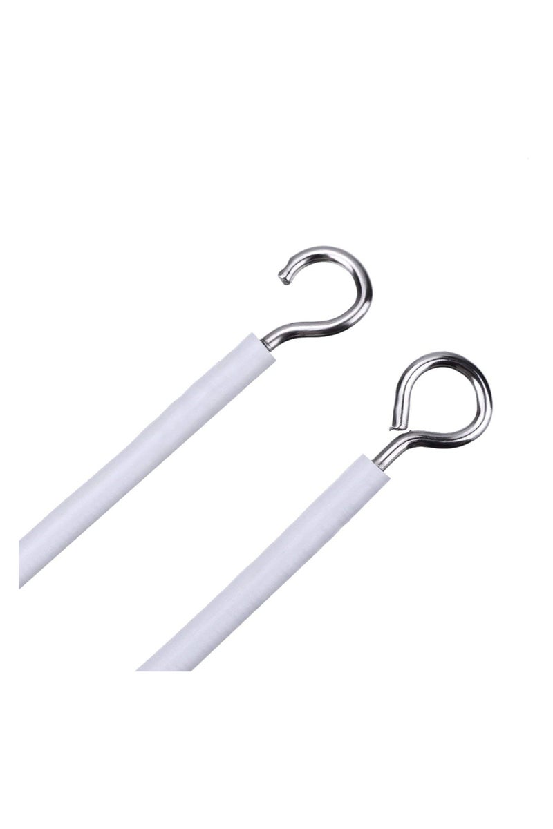 غنافوتو سلك ستارة شبكي بطول 4 أمتار مع 6 خطافات و6 حلقات، سلك حامل ستارة للنوافذ، لتعليق الستائر الشبكية والصور - Image 4