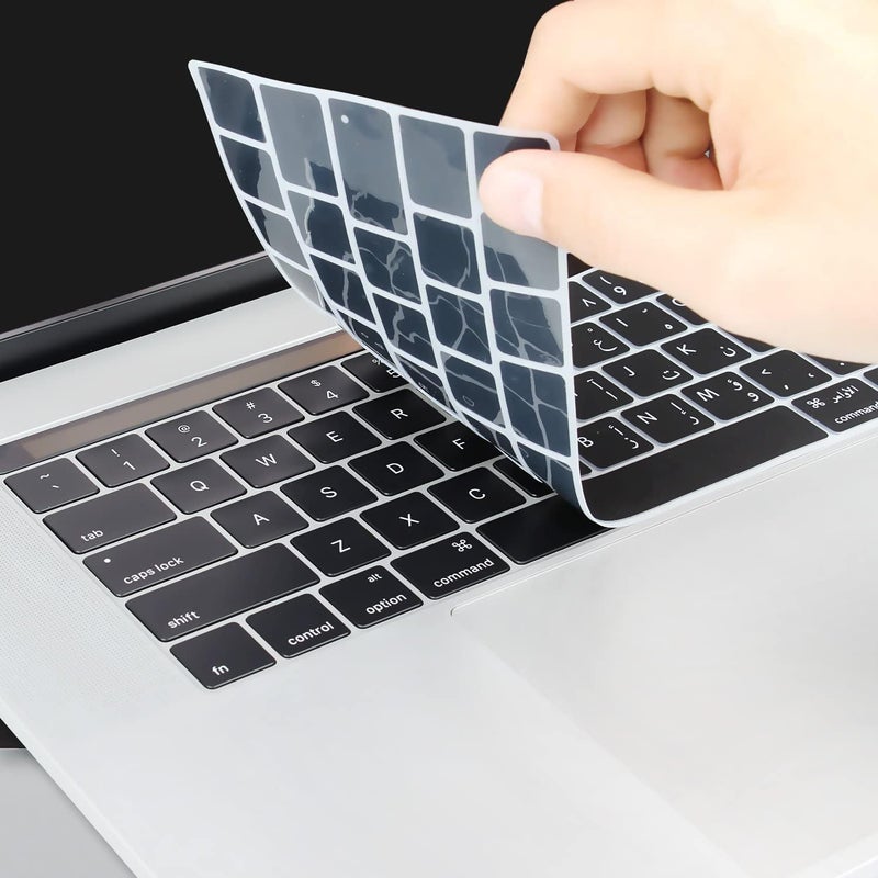 eWINNER Touch Bar Arabic/English Silicone Keyboard Skin Cover for MacBook Pro 13" & 15" - Image 5