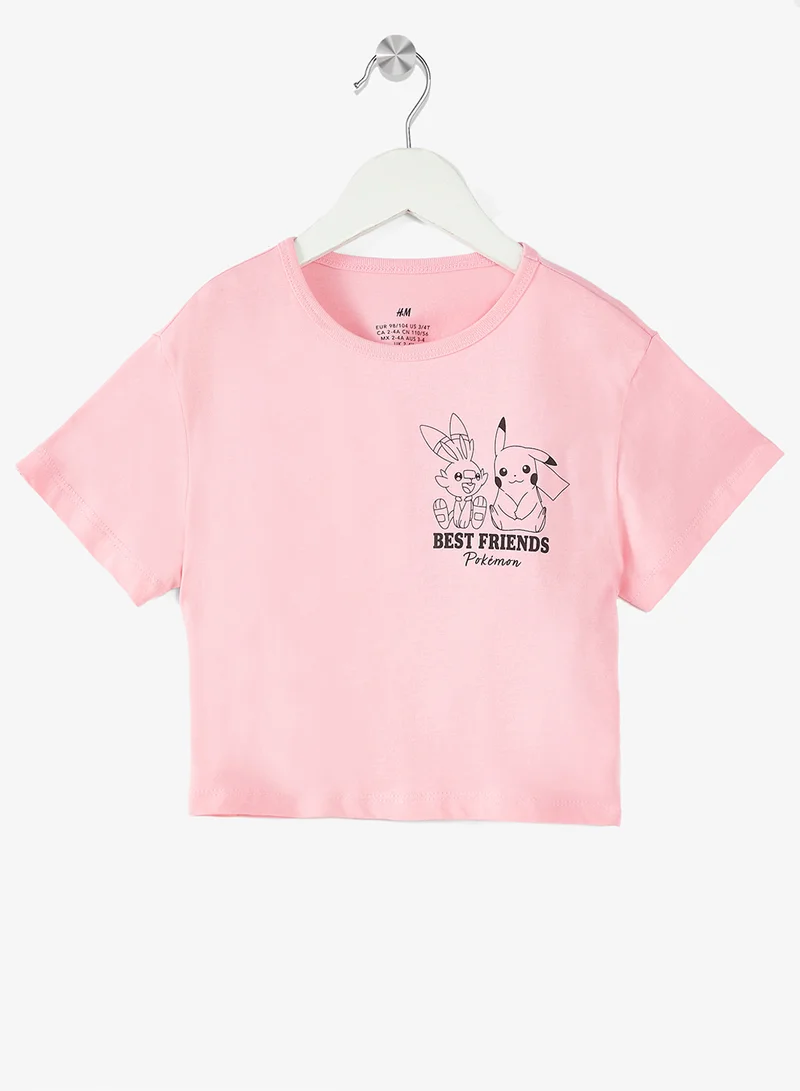 اتش اند ام تيشيرت قطن مطبوع