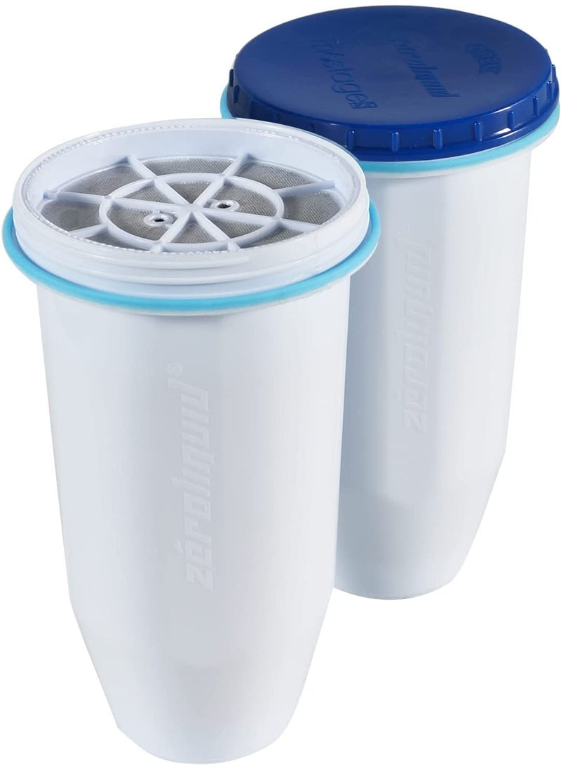 zeroliquid Zeroliquid ZR017 Replacement Water Filter for Pitchers and Dispensers 0 TDS Filtration System Remove Lead Heavy Metals Chlorine Fluoride PFOAPFOS Microplastics 2 Pack 