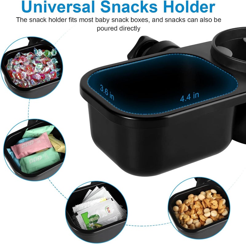 accmor Stroller Cup Holder with Tray, Universal Cup Holder Tray for Uppababy Nuna Doona Strollers, Bottle Drinks Holder for Stroller, Wheelchair, Walker - Image 5