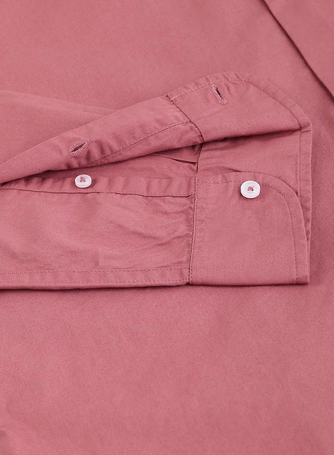 Dennis Lingo Men's Dusty Pink Slim Fit Casual Spread Shirt - Image 3