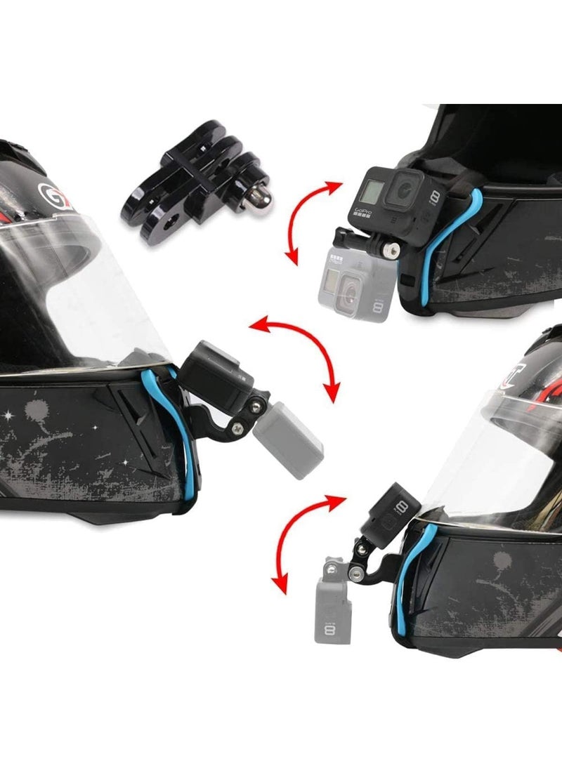 Joyzzz Motorcycle Helmet Chin Strap, Blue Action Camera Helmet, Universal Chin Mount, Compatible with Most Action Cameras, Safety Strap-On Mount for Motorcycle Riding Videos - Image 5
