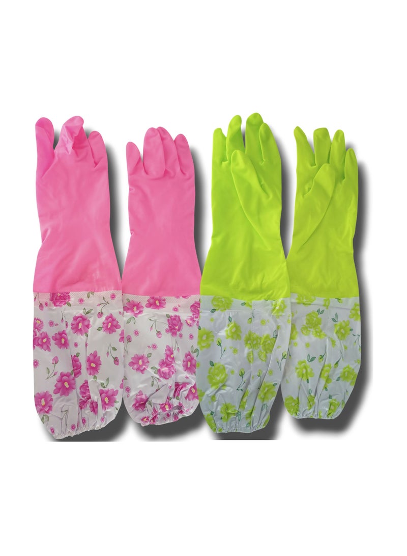 2-Piece Printed Gloves Set Multicolor  - Image 1
