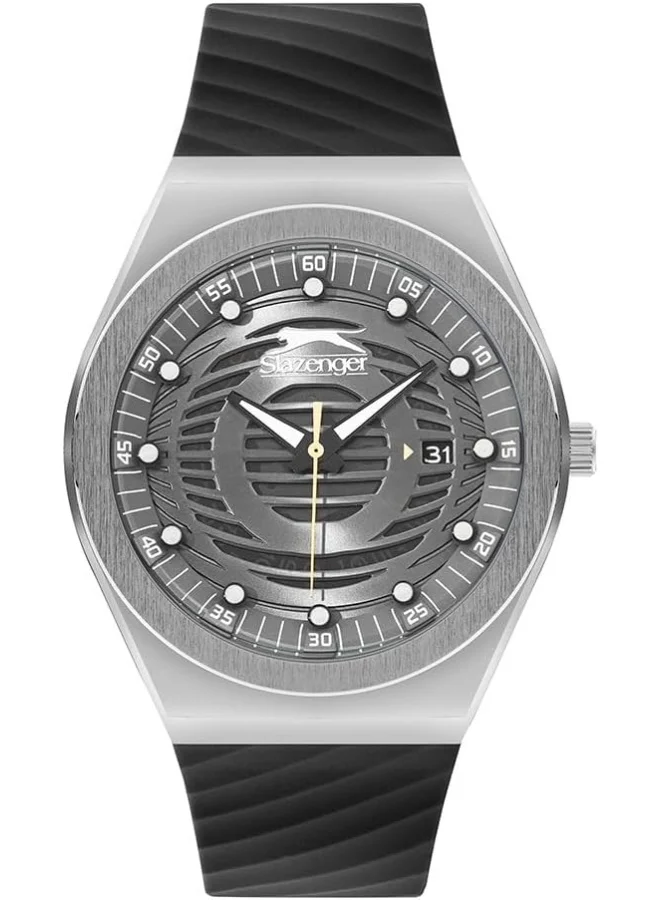 Slazenger SLAZENGER Men's Watch, Analog Display and Silicone Strap - SL.9.2221.1.01, Black