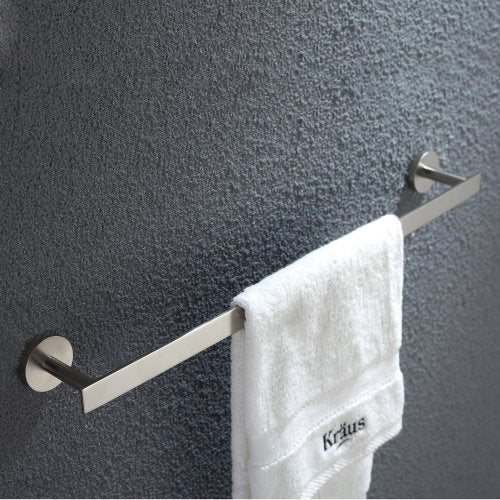 Kraus Imperium Bathroom Accessories - Towel Bar 600mm Brushed Nickel - Image 3