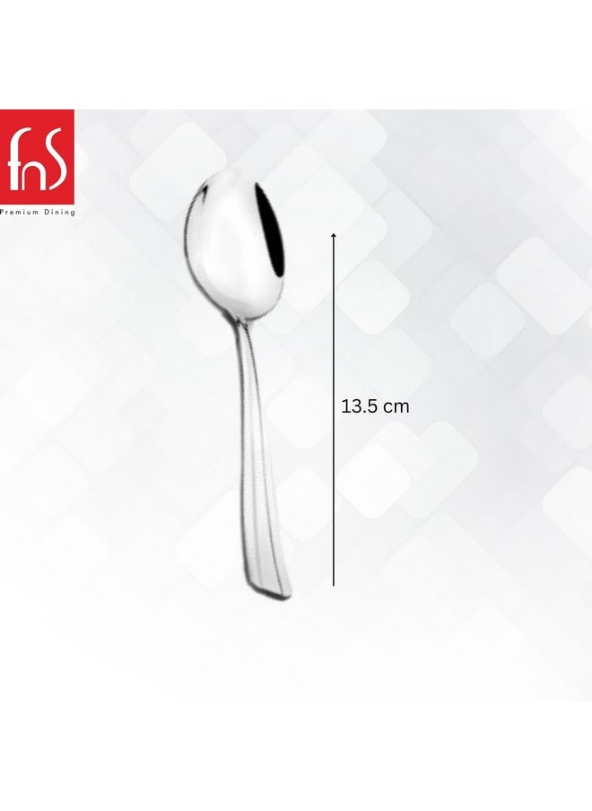FNS FnS Venice Stainless Steel Tea Spoon Set of 6 for Tea, Coffee and Spices  - Image 2