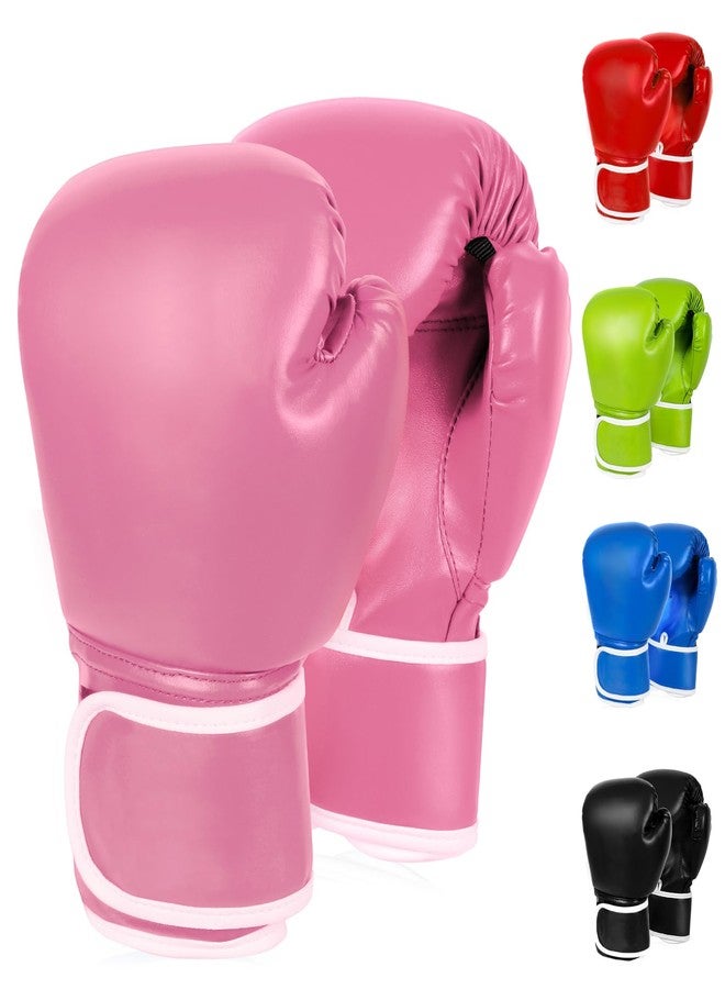TUXHUI Kids Boxing Gloves for Kids Boys Girls Youth Age 5-12 Years Training Gloves for Punching Bag Kickboxing Muay Thai (Pink - No Pattern) - Image 1