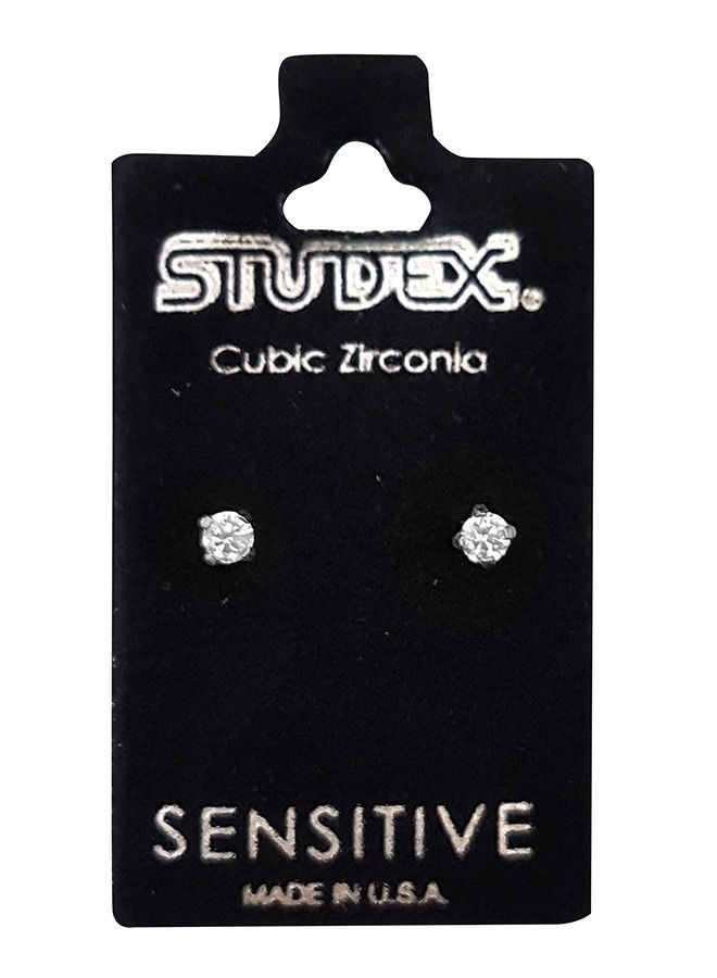 ستوديكس حلق الأذن 3 ملم  زركونيا مكعب مطلي بالذهب الخالص24  قيراط - Image 5