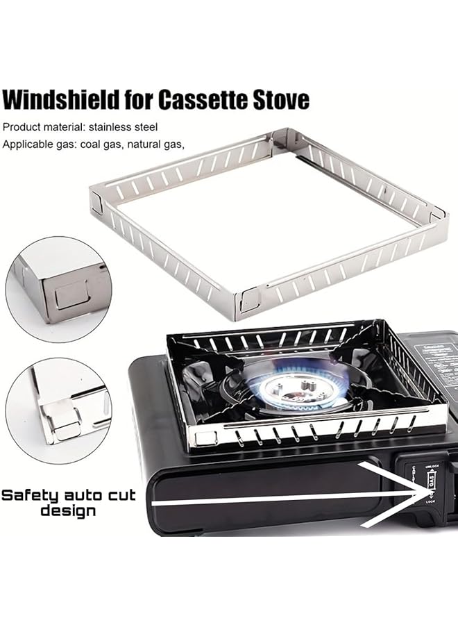 دينكس موقد غاز محمول مزدوج الاستخدام بقوة 2.8 كيلو وات، عالي الطاقة، مزدوج الاستخدام، صغير الحجم، مقاوم للرياح، درجة حرارة قابلة للتعديل، مثالي للتخييم والسفر والنزهات والطهي في الهواء الطلق Dx1763 - Image 4