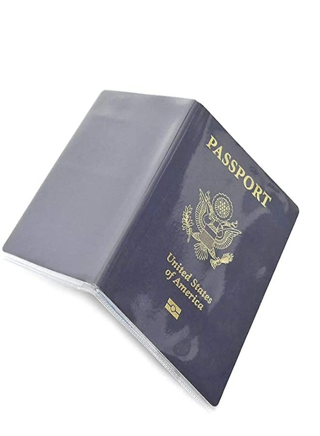 JCD Clear Transparent Passport Cover Holder Case Organizer ID Card Travel Protector (Clear x5) - Image 3