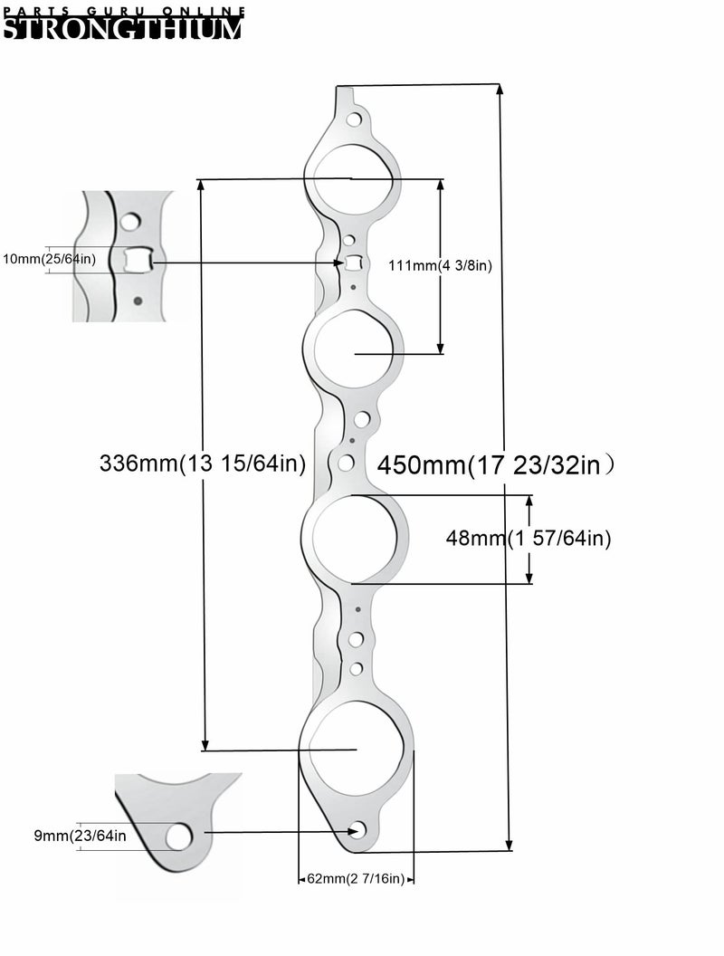 Strongthium LS Multi Layer MLS Header Exhaust Manifold Gasket 12617944 - Image 3