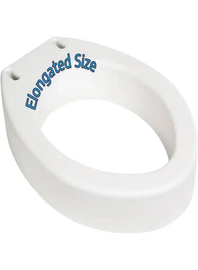 3.5 Inch Long Bowl Toilet Seat Lifter 19 X 13.7 X 3.5 inches Raising Elevating Toilet Seat For Seniors Adults Weight Capacity 300 Pounds - Image 1