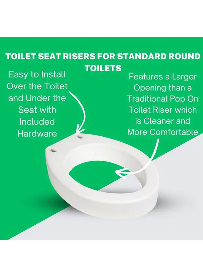3.5 Inch Long Bowl Toilet Seat Lifter 19 X 13.7 X 3.5 inches Raising Elevating Toilet Seat For Seniors Adults Weight Capacity 300 Pounds - Image 5
