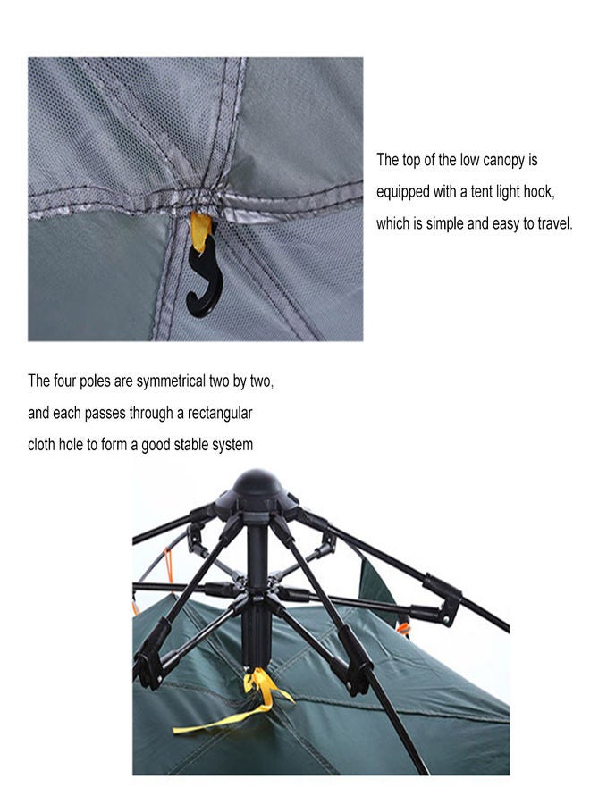 WALL BEAUTY Camping Tent Waterproof Automatic 4 Person Two Doors Double Layer Tent Outdoor Waterproof Camping Instant Sunscreen Large Family Tent - Image 5