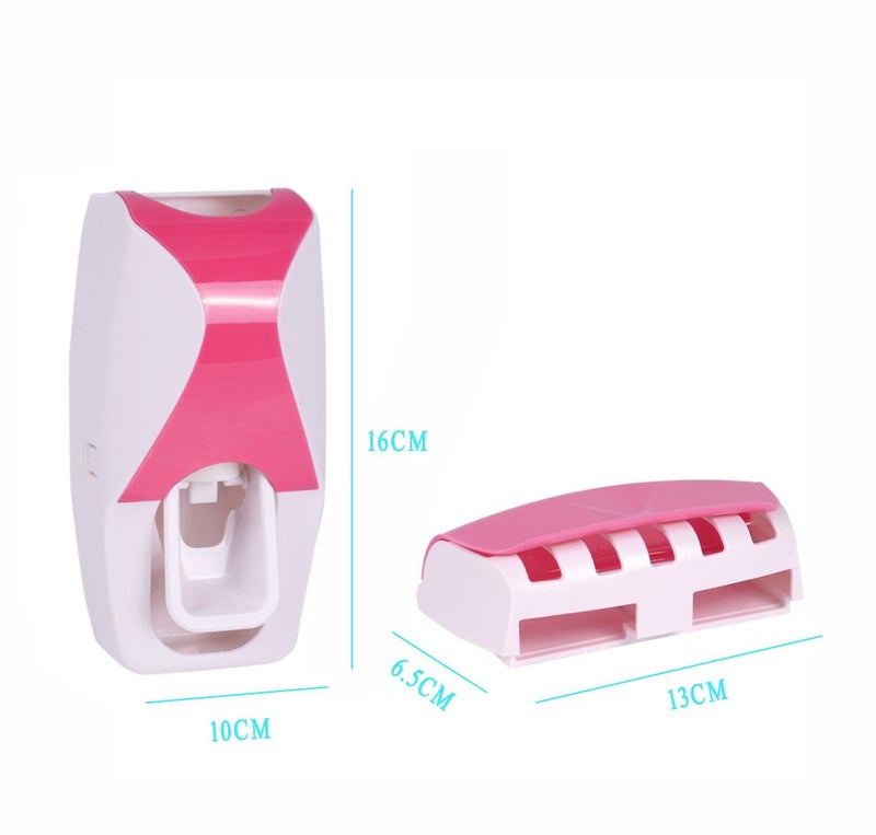 WAYCOM Dust-Proof Toothpaste Dispenser Toothpaste Squeezer Kit (Pink) â€¦ - Image 2