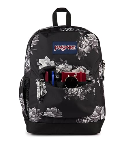 JANSPORT حقيبة ظهر جانسبورت كروس تاون بلس - حجرة رئيسية كبيرة، جيب جانبي لزجاجة الماء، غلاف مبطن للكمبيوتر المحمول مقاس 15 بوصة - ماغنوليا ميراچ - Image 4