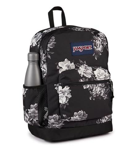 JANSPORT حقيبة ظهر جانسبورت كروس تاون بلس - حجرة رئيسية كبيرة، جيب جانبي لزجاجة الماء، غلاف مبطن للكمبيوتر المحمول مقاس 15 بوصة - ماغنوليا ميراچ - Image 2