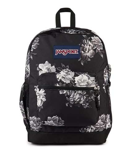 JANSPORT حقيبة ظهر جانسبورت كروس تاون بلس - حجرة رئيسية كبيرة، جيب جانبي لزجاجة الماء، غلاف مبطن للكمبيوتر المحمول مقاس 15 بوصة - ماغنوليا ميراچ - Image 1